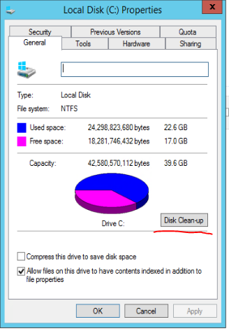 disk cleanup